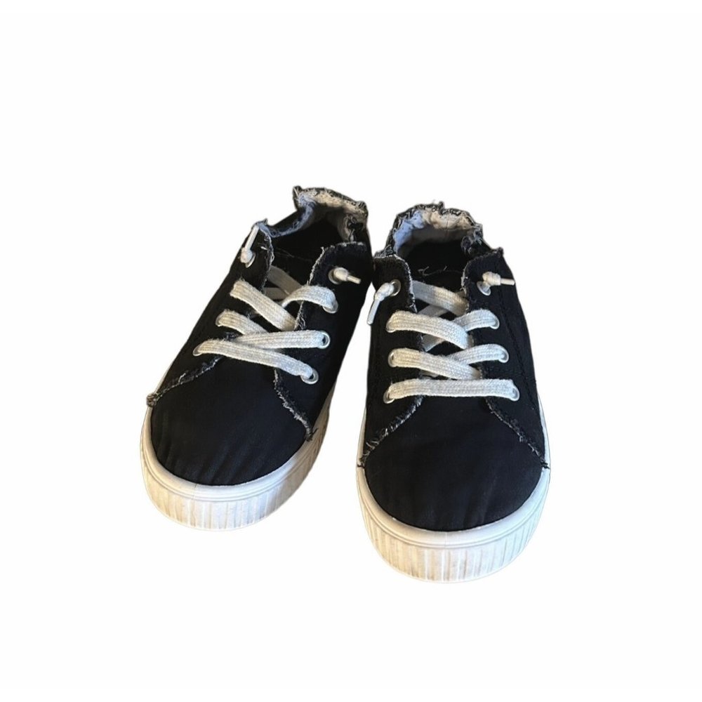 Madden Girl Black Distressed Tennis Shoes Marisa Style Size 8